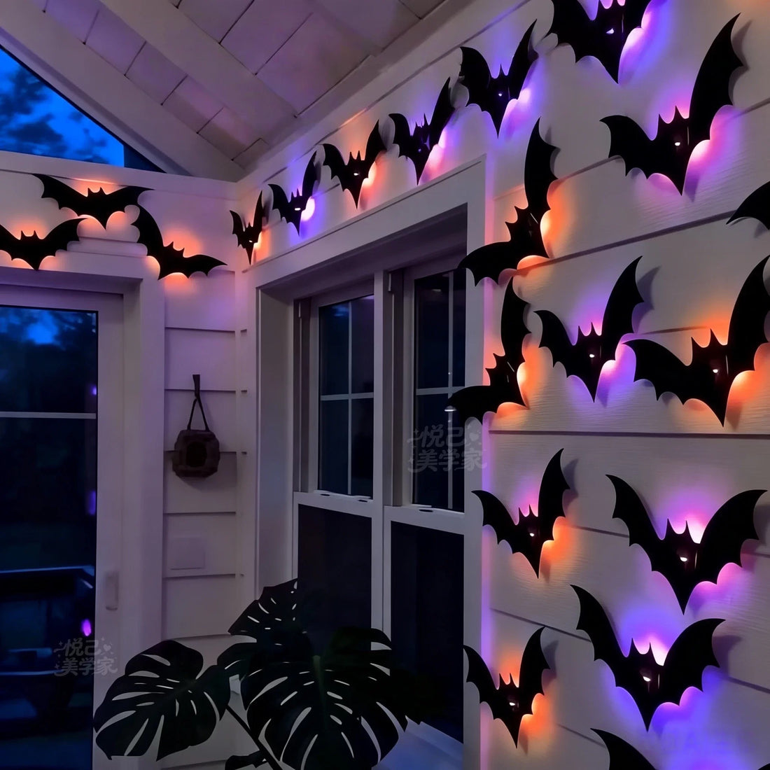 3D Bats Wall Decor – 36 Black Bat Wall Stickers