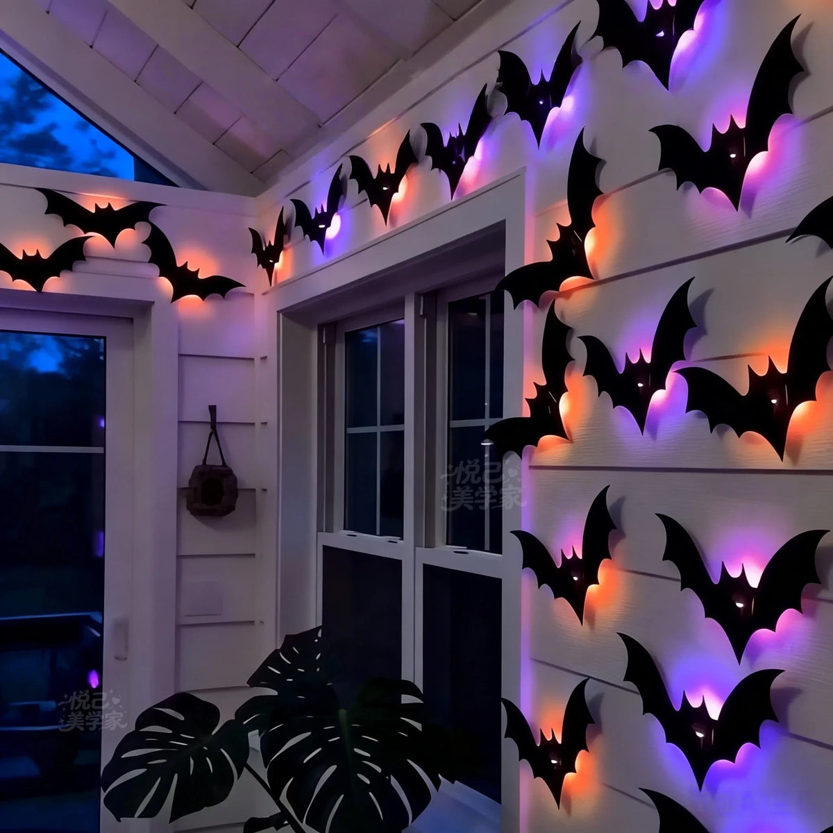 3D Bats Wall Decor – 36 Black Bat Wall Stickers