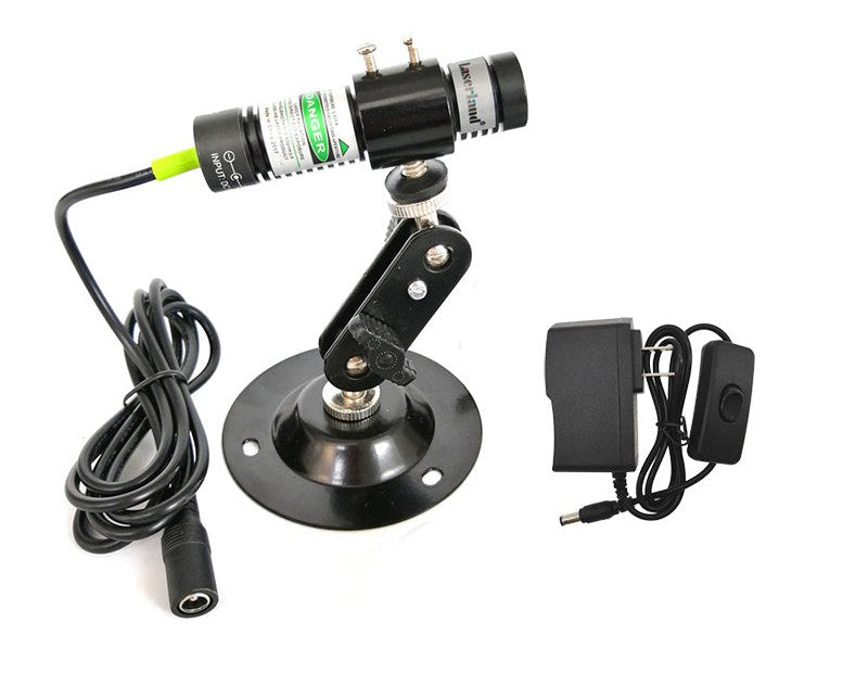 Laser unit with mounting bracket and power adapter